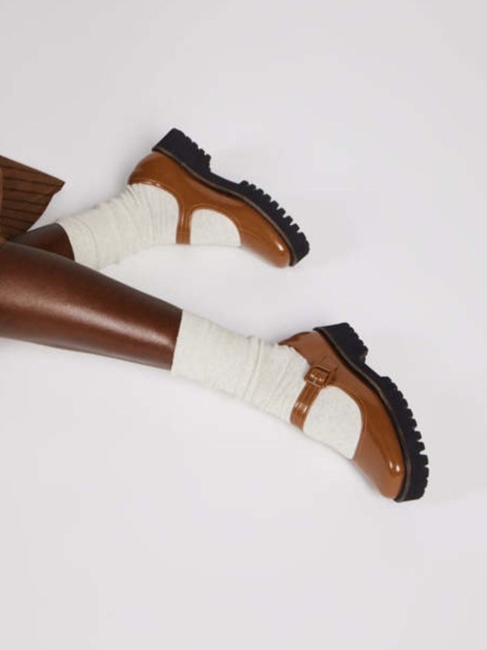 Intentionally Blank VERONICA BOX LEATHER LUG SOLE MARY JANE - Picture 3 of 7